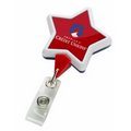 Jumbo Patriot Star Retractable Badge Reel (Polydome)